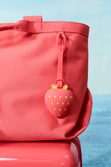 BÉIS x poppi The Mirror Bag Charm in Strawberry